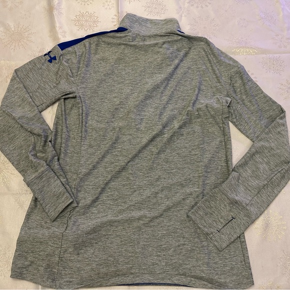 UA men’s grey, long sleeve 1/4 zip pullover. Size medium - Picture 3 of 3